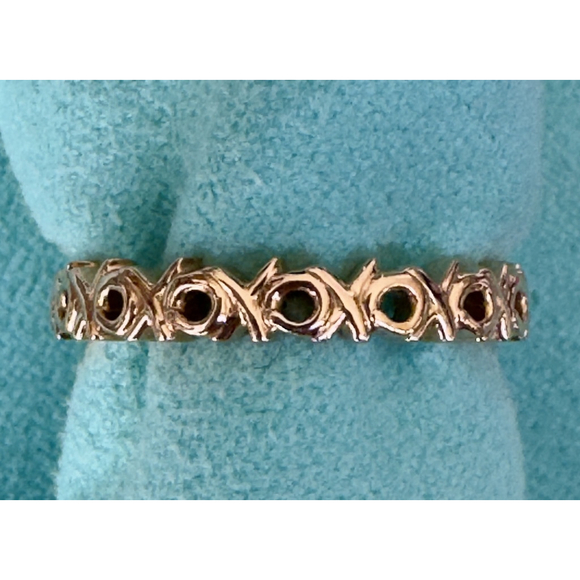 Tiffany & Co. Paloma Picasso Graffiti Diamond Band 18K Rose Gold 0.06 CT SZ 6 - Picture 3 of 10